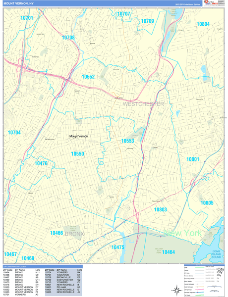 Mount Vernon Wall Map